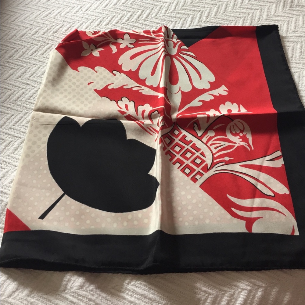 Large silk scarf made in Italy hand finished edges